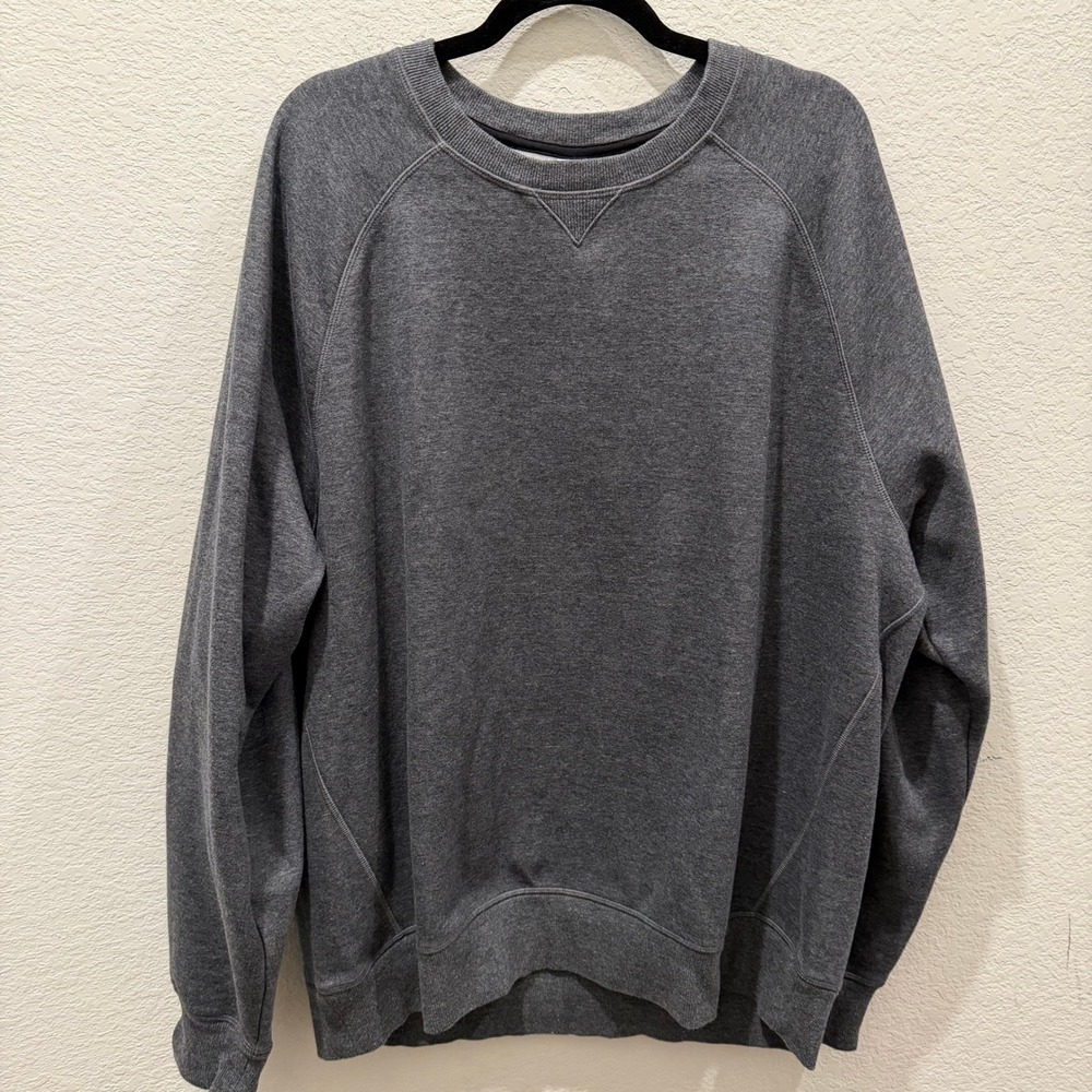 Fabletics Mens XXL Gray Heather Raglan Crewneck Sweatshirt SB2357135-0588-15060